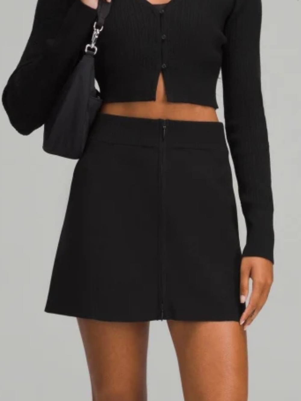 lululemon athletica Black Mini Skirt
